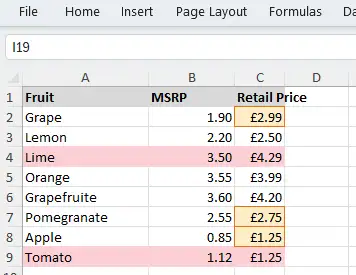 带高亮变更并导出为 XLSX 文件的 Excel 工作表